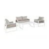 Bizzotto Salon de jardin beige/blanc Captiva en beige/blanc, 4 élém., Lot de différentes taillesDisponibilité limitée