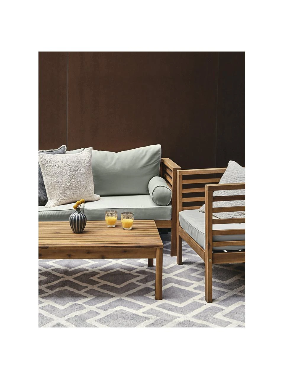 Westwing Collection Salon de jardin en bois Bo, 4 élém., Lot de différentes taillesSeulement 1 produit disponible 5 Westwing Collection Salon de jardin en bois Bo, 4 élém., Lot de différentes taillesSeulement 1 produit disponible – Image 3