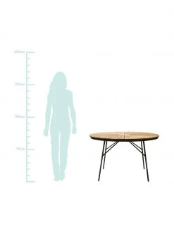 Salon de jardin en bois et métal Ellen, 5 élém., Lot de différentes tailles -Jardin Soldes Boutique Salon de jardin en bois et metal Ellen 5 elem 3