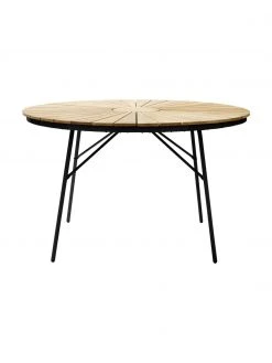 Salon de jardin en bois et métal Ellen, 5 élém., Lot de différentes tailles -Jardin Soldes Boutique Salon de jardin en bois et metal Ellen 5 elem 4