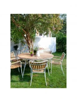 Salon de jardin en bois et métal Ellen, 5-tlg, Lot de différentes tailles -Jardin Soldes Boutique Salon de jardin en bois et metal Ellen 5 tlg 2