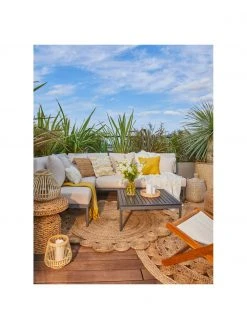 Westwing Collection Salon de jardin en tissu beige Linden, 2 élém., Lot de différentes tailles -Jardin Soldes Boutique Salon de jardin en tissu beige Linden 2 elem 2