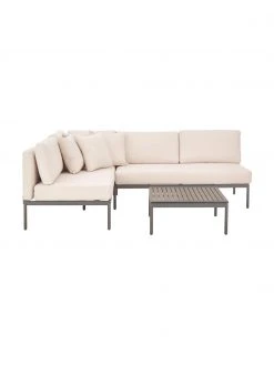 Westwing Collection Salon de jardin en tissu beige Linden, 2 élém., Lot de différentes tailles -Jardin Soldes Boutique Salon de jardin en tissu beige Linden 2 elem 5