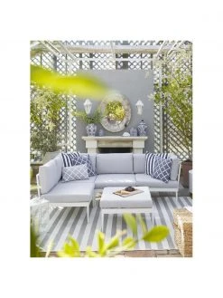 Westwing Collection Salon de jardin modulable en tissu gris clair Acton, larg. 226 x prof. 148 cm -Jardin Soldes Boutique Salon de jardin modulable en tissu gris clair Acton 3