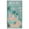 Serviette de plage en coton égyptien Miami, larg. 90 x long. 170 cm -Jardin Soldes Boutique Serviette de plage en coton egyptien Miami