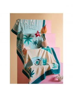Serviette de plage en coton égyptien Miami, larg. 90 x long. 170 cm -Jardin Soldes Boutique Serviette de plage en coton egyptien Miami 2