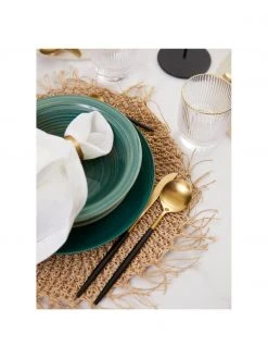 Cote Table Sets de table ronds en fibres Tressine, 6 pièces, Ø 38 cm -Jardin Soldes Boutique Sets de table ronds en fibres Tressine 6 pieces 2