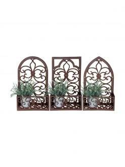 Support cache-pot mural Classic, 3 élém., larg. 28 x haut. 44 cm