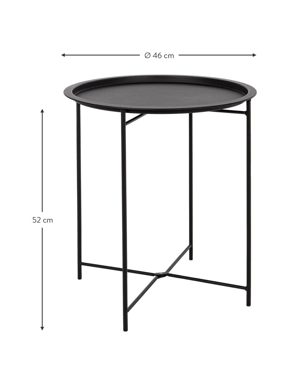 Bizzotto Table avec plateau amovible rouge en métal rouge Sangro, Ø 46 x haut. 52 cm 5 Bizzotto Table avec plateau amovible rouge en métal rouge Sangro, Ø 46 x haut. 52 cm – Image 3