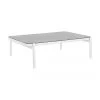 Bizzotto Table basse de jardin avec plateau en verre Florencia, larg. 120 x prof. 75 cmDisponibilité limitée -Jardin Soldes Boutique Table basse de jardin avec plateau en verre Florencia