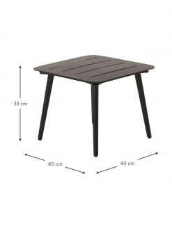 Table basse de jardin en m&eacute;tal Lina, larg. 40 x prof. 40 cm -Jardin Soldes Boutique Table basse de jardin en metal Lina 2