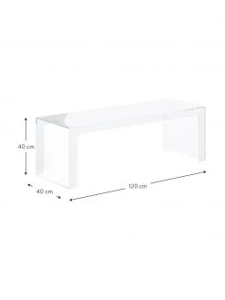 Kartell Table basse de jardin transparente Invisible, larg. 120 x haut. 40 cm -Jardin Soldes Boutique Table basse de jardin transparente Invisible 2