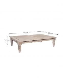 Bizzotto Table basse en teck Bali, larg. 120 x haut. 30 cm -Jardin Soldes Boutique Table basse en teck Bali 2