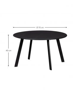 Table basse noire de jardin Fer, Ø 70 x haut. 40 cm -Jardin Soldes Boutique Table basse noire de jardin Fer 2