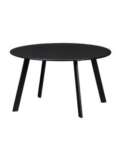 Table basse noire de jardin Fer, Ø 70 x haut. 40 cm