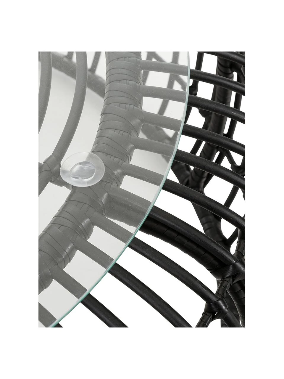 Westwing Collection Table basse ronde noire plateau en verre Costa, Ø 85 x haut. 42 cm 7 Westwing Collection Table basse ronde noire plateau en verre Costa, Ø 85 x haut. 42 cm – Image 5