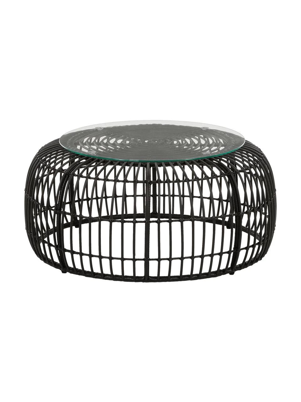 Westwing Collection Table basse ronde noire plateau en verre Costa, Ø 85 x haut. 42 cm 3 Westwing Collection Table basse ronde noire plateau en verre Costa, Ø 85 x haut. 42 cm