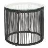 Westwing Collection Table d'appoint avec noire plateau en verre Bahia, Ø 50 x haut. 45 cm 1 Westwing Collection Table d'appoint avec noire plateau en verre Bahia, Ø 50 x haut. 45 cm -Jardin Soldes Boutique Table dappoint avec noire plateau en verre Bahia