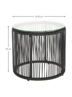 Westwing Collection Table d'appoint avec noire plateau en verre Bahia, Ø 50 x haut. 45 cm 11 Westwing Collection Table d'appoint avec noire plateau en verre Bahia, Ø 50 x haut. 45 cm -Jardin Soldes Boutique Table dappoint avec noire plateau en verre Bahia 3