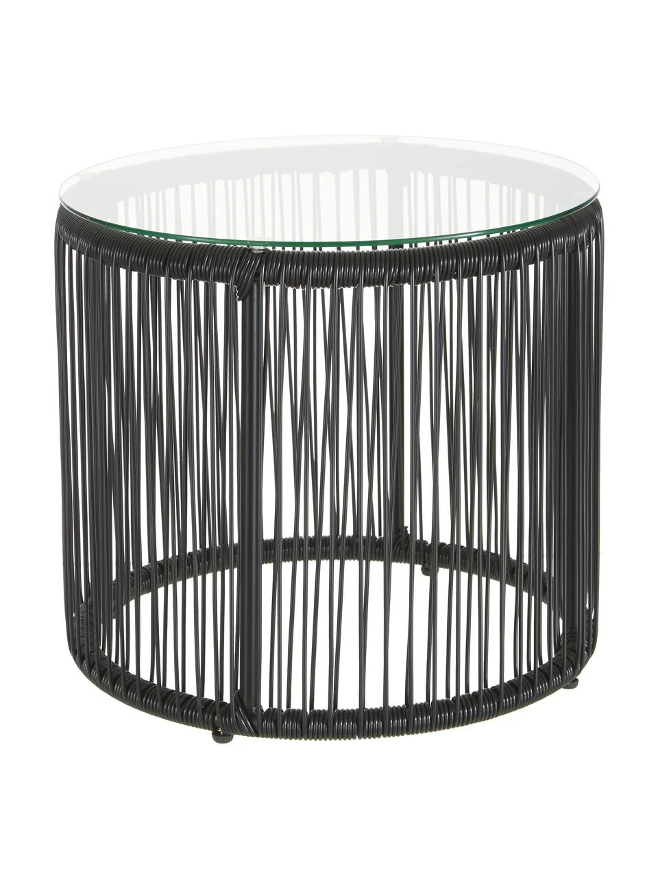 Westwing Collection Table d'appoint avec noire plateau en verre Bahia, Ø 50 x haut. 45 cm 3 Westwing Collection Table d'appoint avec noire plateau en verre Bahia, Ø 50 x haut. 45 cm