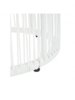 Westwing Collection Table d'appoint blanche avec plateau de verre Bahia, Ø 50 x haut. 45 cm -Jardin Soldes Boutique Table dappoint blanche avec plateau de verre Bahia 5