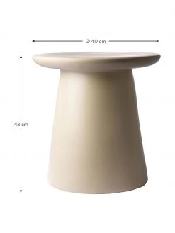 HKliving Table d'appoint grès beige Dunstan, Ø 40 x haut. 43 cm -Jardin Soldes Boutique Table dappoint gres beige Dunstan 3