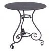 Bizzotto Table de balcon ronde en métal Etienne, Ø 70 cm, Ø 70 x haut. 72 cm -Jardin Soldes Boutique Table de balcon ronde en metal Etienne O 70 cm