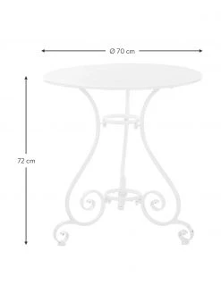 Bizzotto Table de balcon ronde en métal Etienne, Ø 70 cm, Ø 70 x haut. 72 cm -Jardin Soldes Boutique Table de balcon ronde en metal Etienne O 70 cm 5