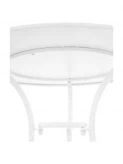 Bizzotto Table de balcon ronde en métal Etienne, Ø 70 cm, Ø 70 x haut. 72 cm -Jardin Soldes Boutique Table de balcon ronde en metal Etienne O 70 cm 8