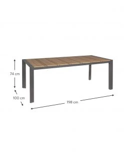 Bizzotto Table de jardin Elias; 198x100 cm, larg. 198 x prof. 100 cm 10 Bizzotto Table de jardin Elias; 198x100 cm, larg. 198 x prof. 100 cm -Jardin Soldes Boutique Table de jardin Elias 198x100 cm 2