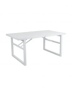 Brafab Table de jardin blanche Vevi, 160 x 90 cm, larg. 160 x prof. 90 cm