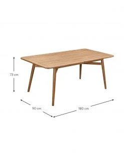 Westwing Collection Table de jardin bois d'acacia Malmö, larg. 180 x prof. 90 cm -Jardin Soldes Boutique Table de jardin bois dacacia Malmo 2