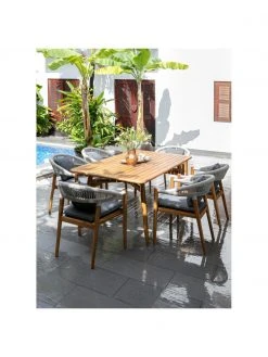 Westwing Collection Table de jardin bois d'acacia Malmö, larg. 180 x prof. 90 cm -Jardin Soldes Boutique Table de jardin bois dacacia Malmo 5