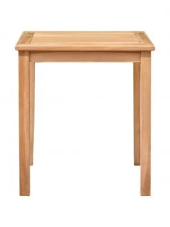 Table de jardin carré en bois de teck Kenya, larg. 70 x prof. 70 cm