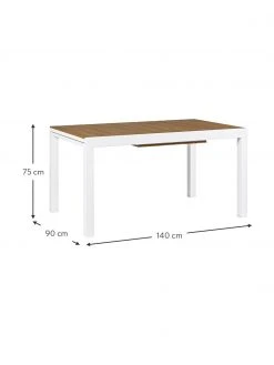 Bizzotto Table de jardin extensible Elias, 140 - 200 x 90 cm, larg. 140 x prof. 90 cm -Jardin Soldes Boutique Table de jardin extensible Elias 140 200 x 90 cm 3