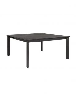 Bizzotto Table de jardin extensible anthracite Konnor, 110 - 160 x 160 cm, larg. de 110 à 160 x prof. 160 cm
