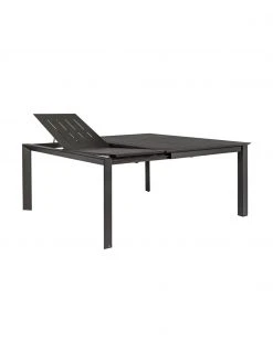 Bizzotto Table de jardin extensible anthracite Konnor, 110 - 160 x 160 cm, larg. de 110 à 160 x prof. 160 cm -Jardin Soldes Boutique Table de jardin extensible anthracite Konnor 110 160 x 160 cm 3