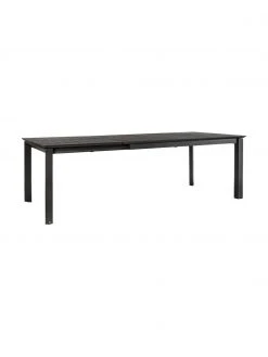 Bizzotto Table de jardin extensible anthracite Konnor, 160 - 240 x 100 cm, larg. de 160 à 240 x prof. 100 cm