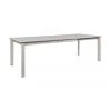 Bizzotto Table de jardin extensible grise Konnor, 160 - 240 x 100 cm, larg. de 160 à 240 x prof. 100 cm