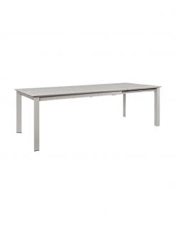 Bizzotto Table de jardin extensible grise Konnor, 160 - 240 x 100 cm, larg. de 160 à 240 x prof. 100 cm