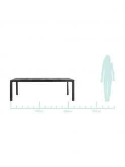 Bizzotto Table de jardin grise Mason, 220 x 100 cm, larg. 220 x prof. 100 cm 11 Bizzotto Table de jardin grise Mason, 220 x 100 cm, larg. 220 x prof. 100 cm -Jardin Soldes Boutique Table de jardin grise Mason 220 x 100 cm 3