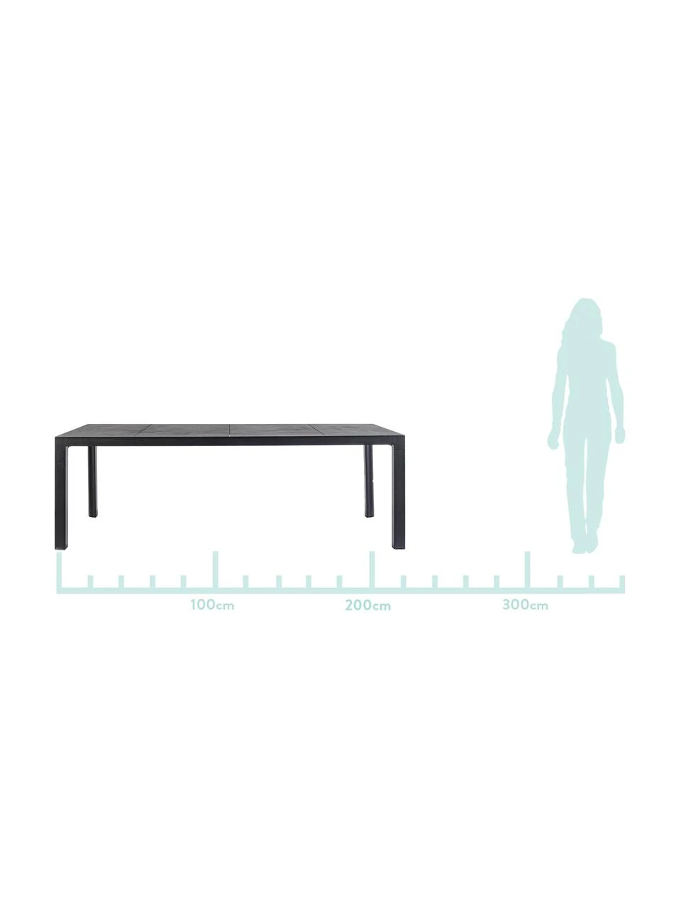 Bizzotto Table de jardin grise Mason, 220 x 100 cm, larg. 220 x prof. 100 cm 6 Bizzotto Table de jardin grise Mason, 220 x 100 cm, larg. 220 x prof. 100 cm – Image 4