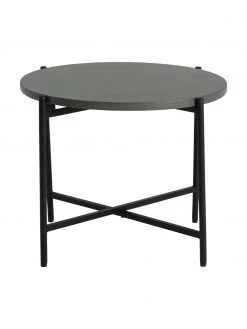 Table de jardin métal plateau en ciment Avisa, Ø 53 x haut. 40 cm