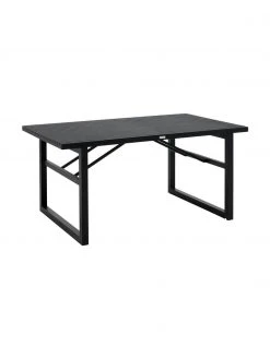 Brafab Table de jardin noire Vevi, 160 x 90 cm, larg. 160 x prof. 90 cm