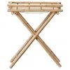 Lene Bjerre Table de jardin pliante en bambou Mandisa, larg. 60 x haut. 68 cm -Jardin Soldes Boutique Table de jardin pliante en bambou Mandisa