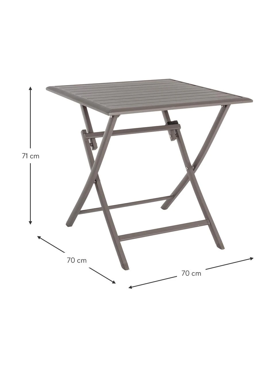 Bizzotto Table de jardin rabattable Elin, 70 x 70 cm, larg. 70 x prof. 70 cm 4 Bizzotto Table de jardin rabattable Elin, 70 x 70 cm, larg. 70 x prof. 70 cm – Image 2