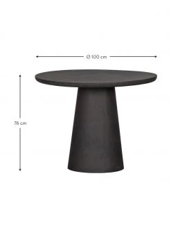 Table de jardin rond en béton Damon, Ø 100 cm, Ø 100 x haut. 76 cm -Jardin Soldes Boutique Table de jardin rond en beton Damon O 100 cm 2
