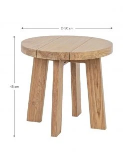 Bizzotto Table de jardin ronde en bois Bolivar, Ø 50 x haut. 45 cm -Jardin Soldes Boutique Table de jardin ronde en bois Bolivar 2