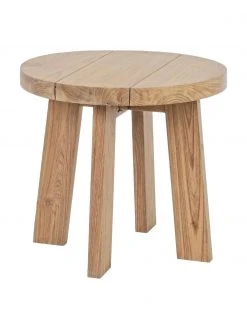 Bizzotto Table de jardin ronde en bois Bolivar, Ø 50 x haut. 45 cm