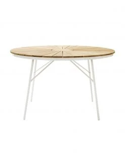 Table de jardin ronde en teck Hard & Ellen, de différentes tailles, Ø 110 x haut. 73 cm